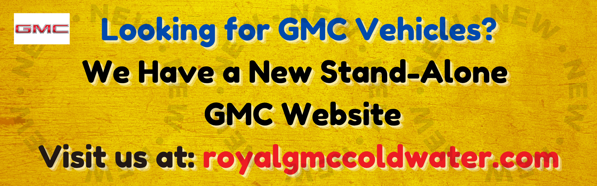 GMC Vehicles banner April 2026